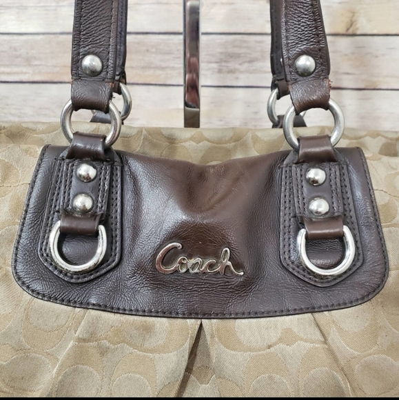 Coach Ashley Signature Satin Carryall Satchel Bag - Picture 5 of 12